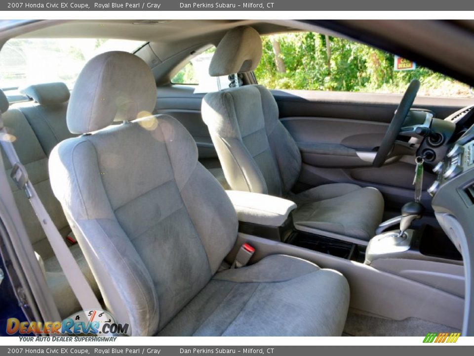 2007 Honda Civic EX Coupe Royal Blue Pearl / Gray Photo #16