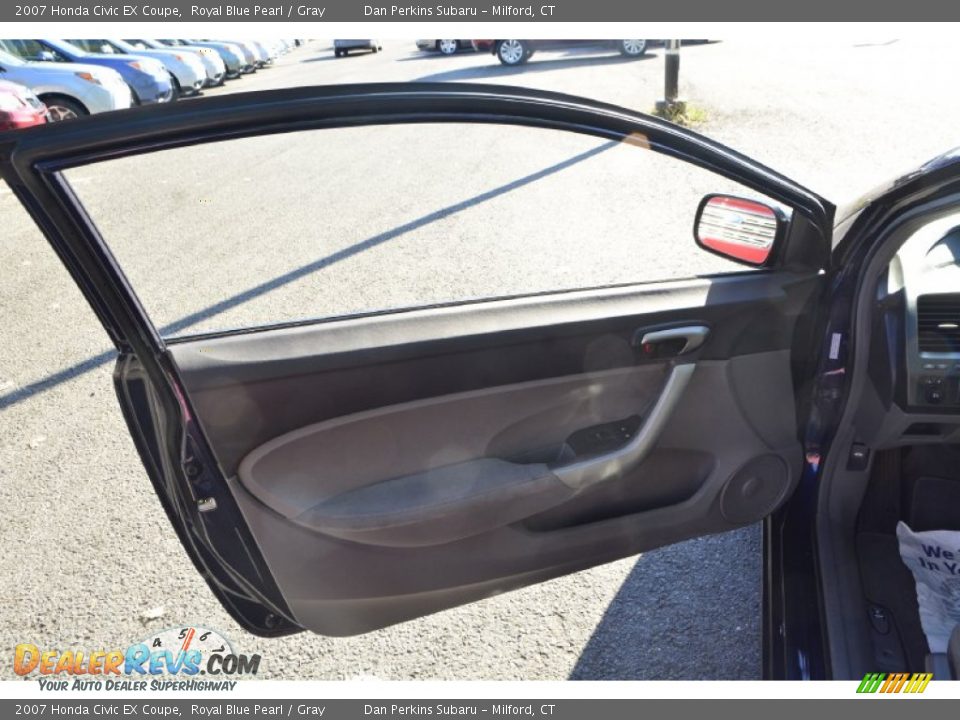 2007 Honda Civic EX Coupe Royal Blue Pearl / Gray Photo #18