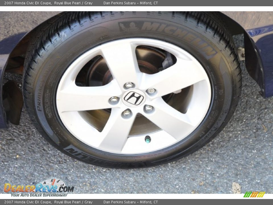 2007 Honda Civic EX Coupe Royal Blue Pearl / Gray Photo #20