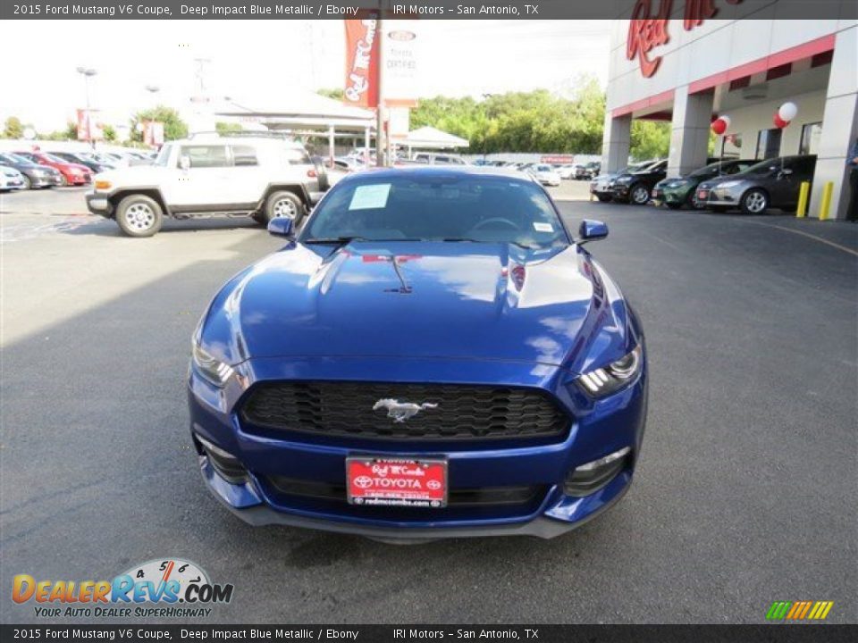 2015 Ford Mustang V6 Coupe Deep Impact Blue Metallic / Ebony Photo #3