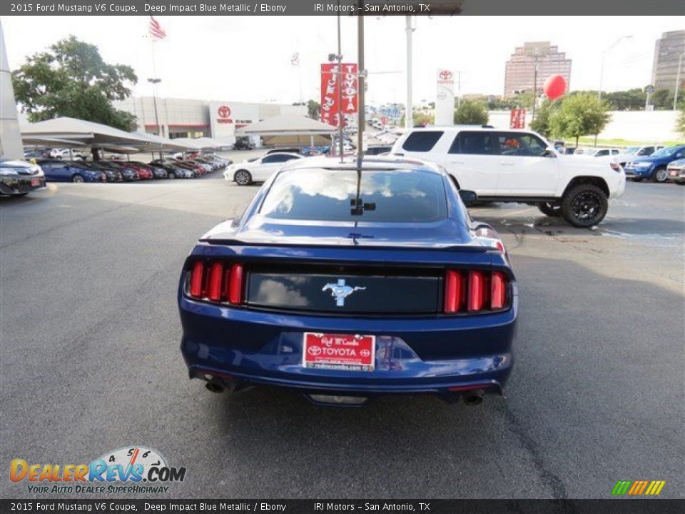 2015 Ford Mustang V6 Coupe Deep Impact Blue Metallic / Ebony Photo #7