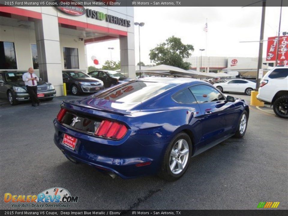 2015 Ford Mustang V6 Coupe Deep Impact Blue Metallic / Ebony Photo #8