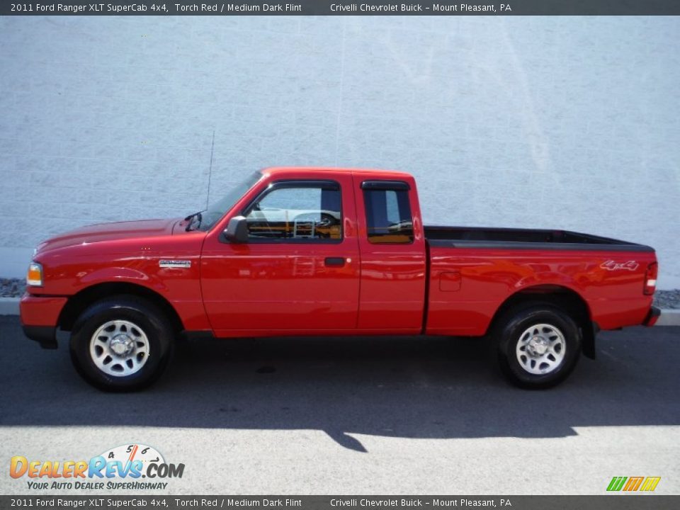 2011 Ford Ranger XLT SuperCab 4x4 Torch Red / Medium Dark Flint Photo #2