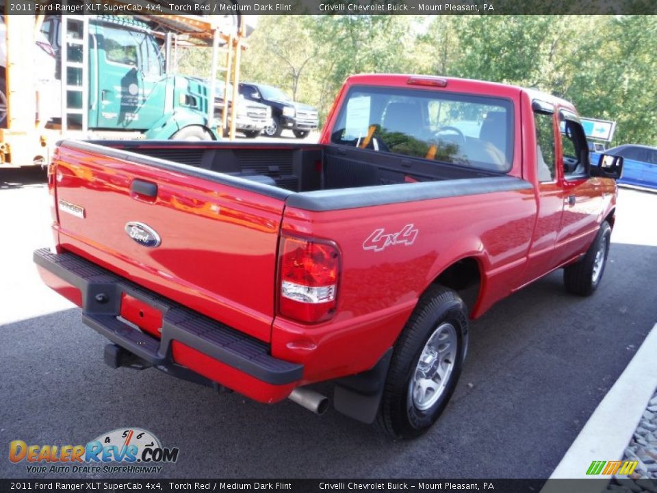 2011 Ford Ranger XLT SuperCab 4x4 Torch Red / Medium Dark Flint Photo #9