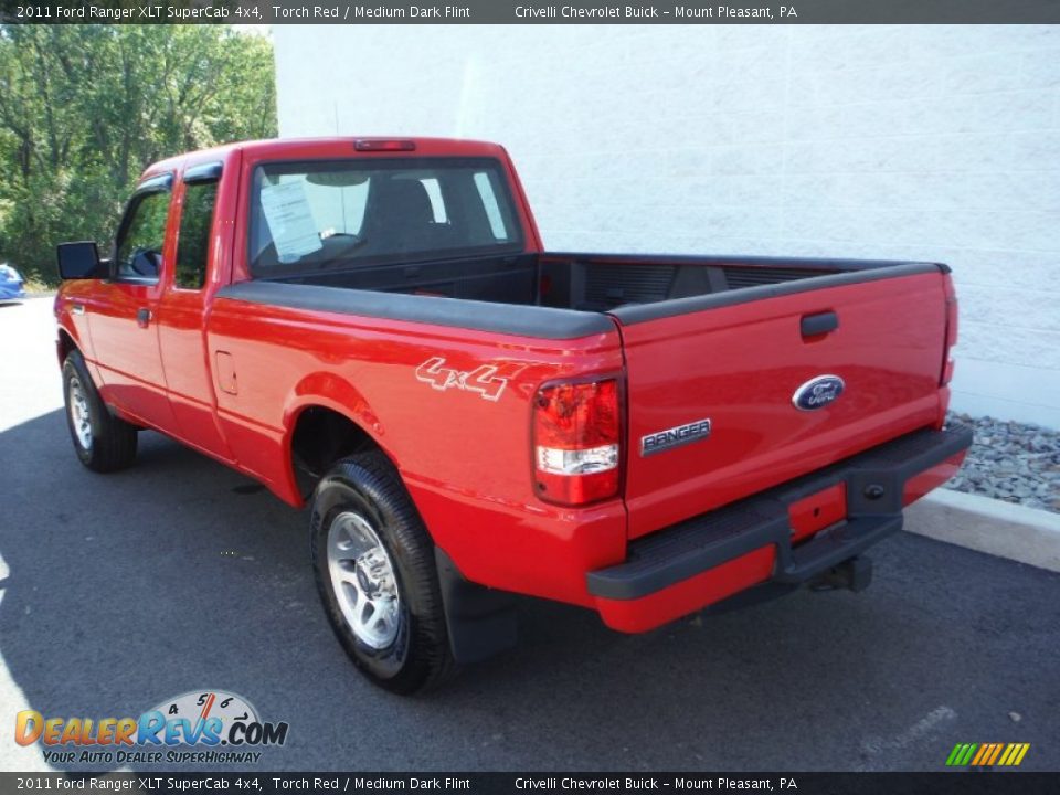 2011 Ford Ranger XLT SuperCab 4x4 Torch Red / Medium Dark Flint Photo #11