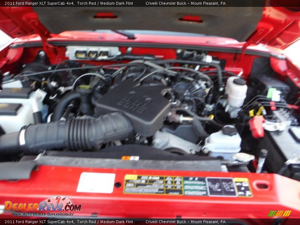2011 Ford Ranger XLT SuperCab 4x4 Torch Red / Medium Dark Flint Photo #14