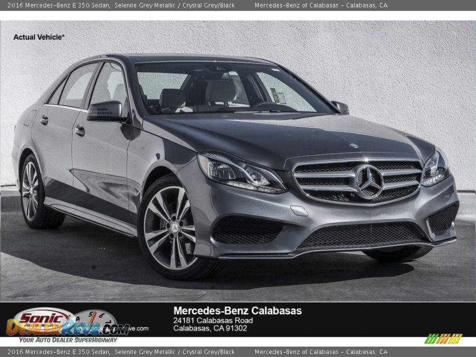 2016 Mercedes-Benz E 350 Sedan Selenite Grey Metallic / Crystal Grey/Black Photo #1