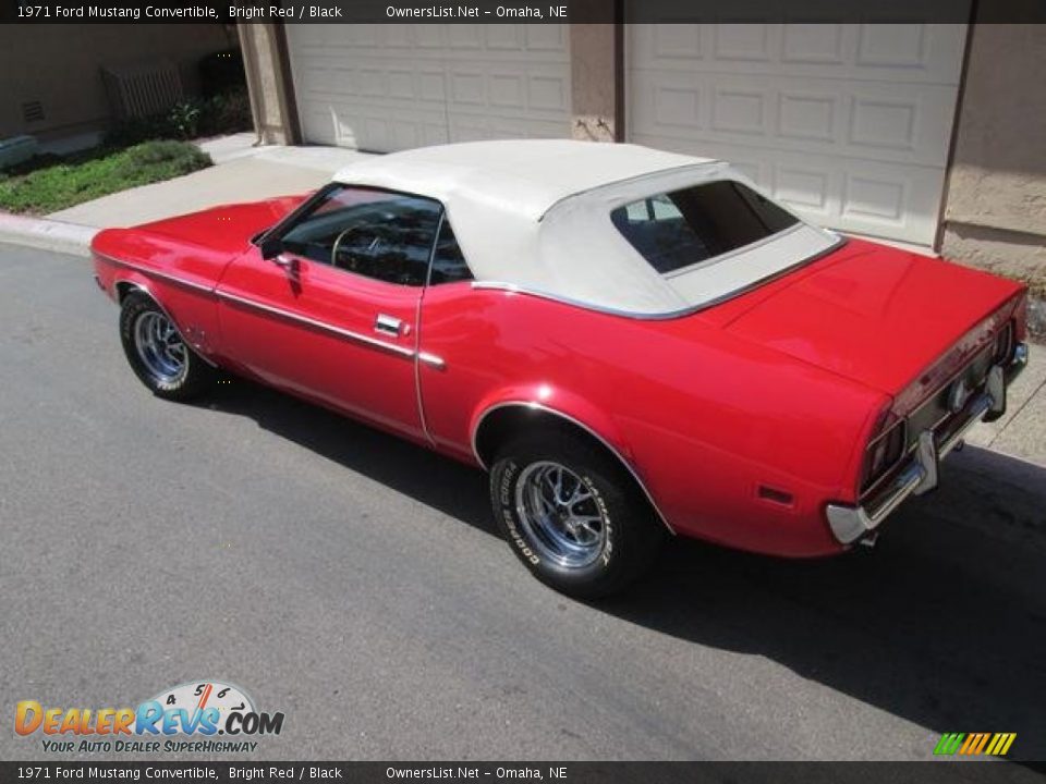 Bright Red 1971 Ford Mustang Convertible Photo #3