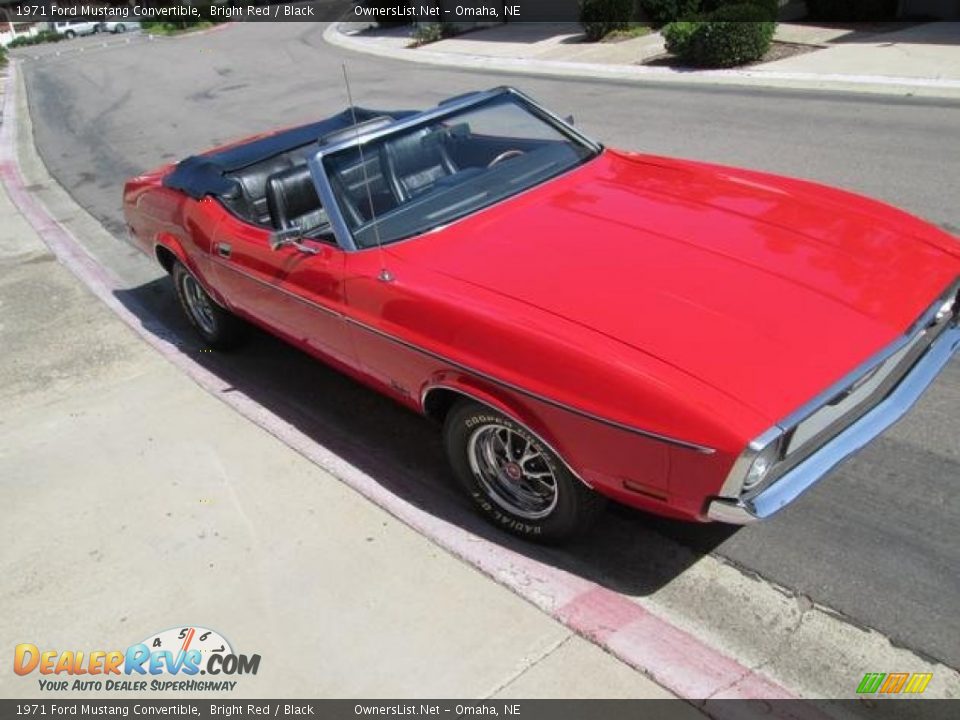 1971 Ford Mustang Convertible Bright Red / Black Photo #4