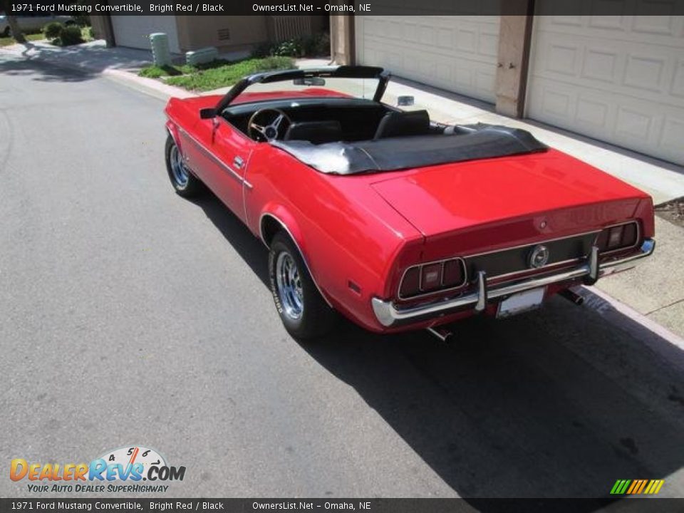 1971 Ford Mustang Convertible Bright Red / Black Photo #6