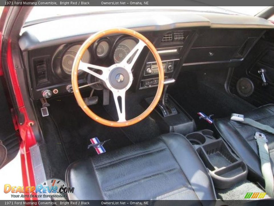 Black Interior - 1971 Ford Mustang Convertible Photo #7