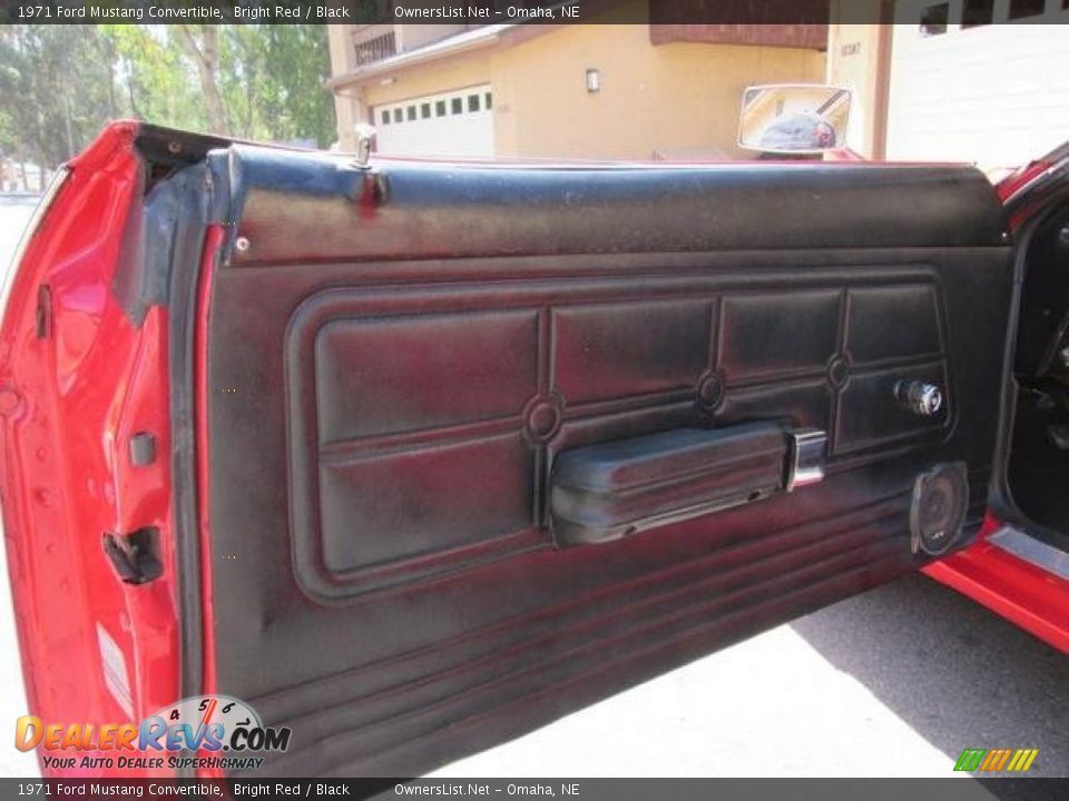 1971 Ford Mustang Convertible Bright Red / Black Photo #8