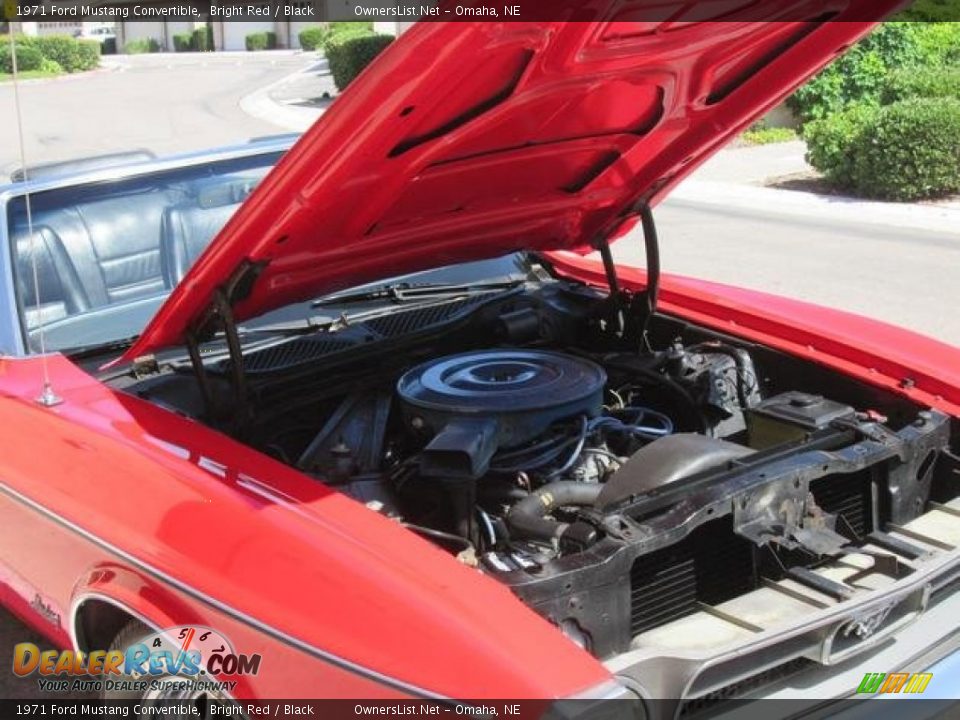 1971 Ford Mustang Convertible Bright Red / Black Photo #9