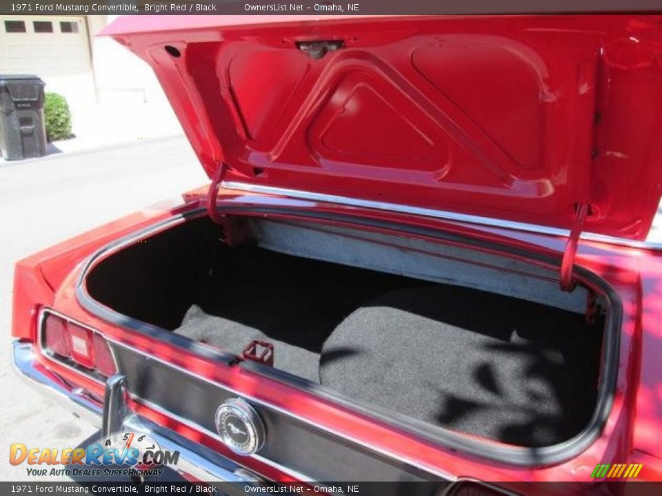 1971 Ford Mustang Convertible Bright Red / Black Photo #12