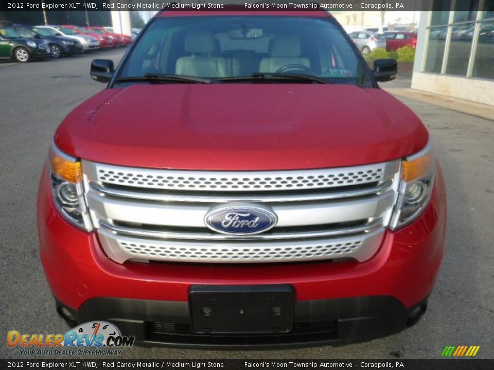 2012 Ford Explorer XLT 4WD Red Candy Metallic / Medium Light Stone Photo #3