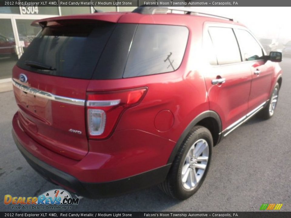 2012 Ford Explorer XLT 4WD Red Candy Metallic / Medium Light Stone Photo #4