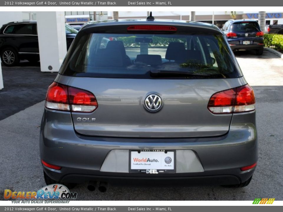 2012 Volkswagen Golf 4 Door United Gray Metallic / Titan Black Photo #8