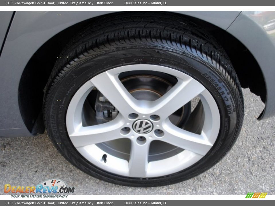 2012 Volkswagen Golf 4 Door United Gray Metallic / Titan Black Photo #11