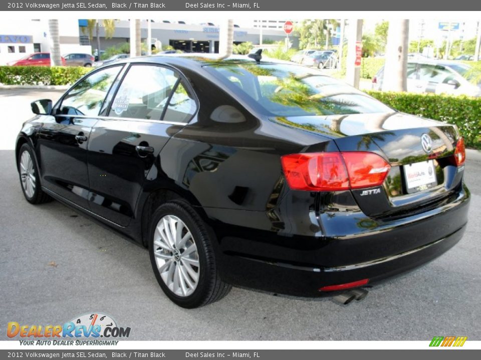 2012 Volkswagen Jetta SEL Sedan Black / Titan Black Photo #7