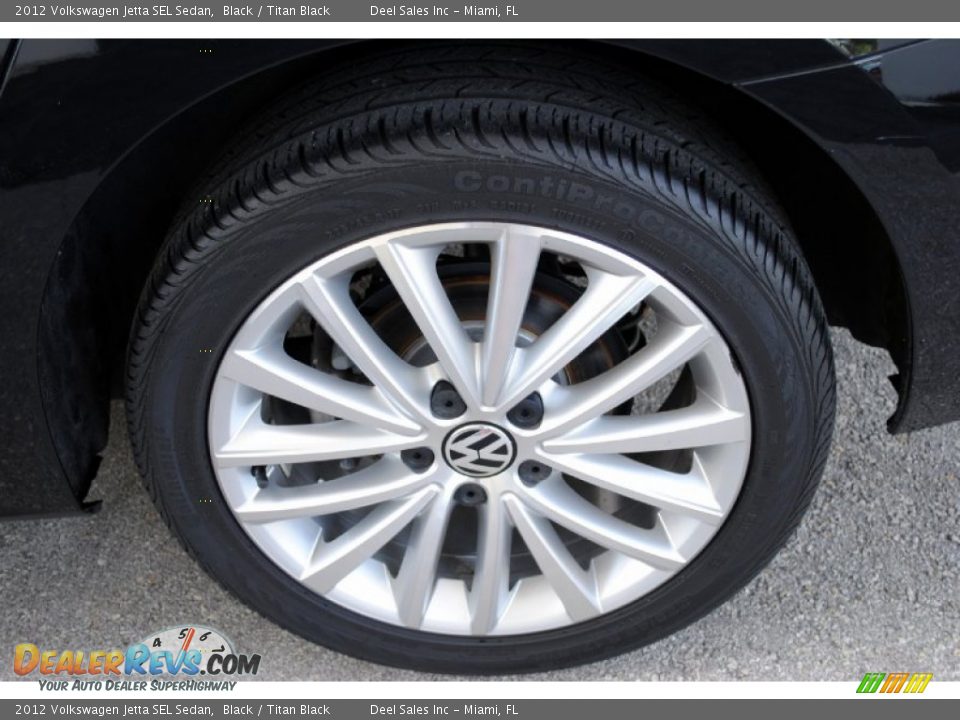 2012 Volkswagen Jetta SEL Sedan Black / Titan Black Photo #11