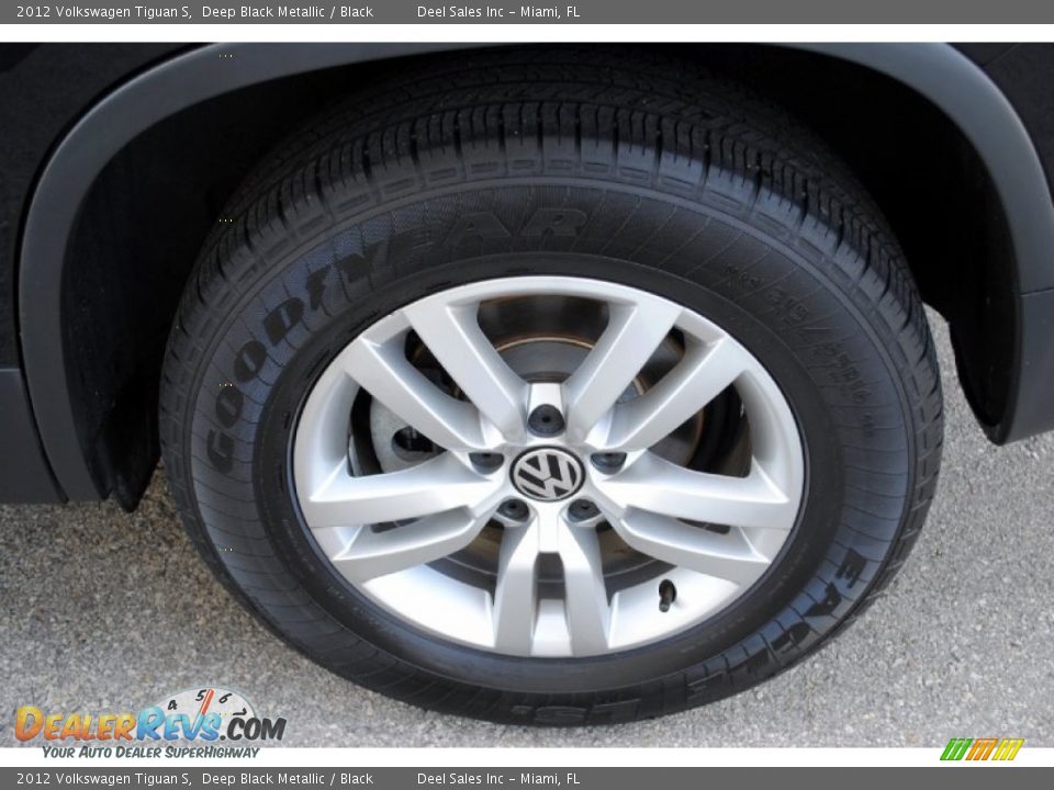 2012 Volkswagen Tiguan S Deep Black Metallic / Black Photo #11