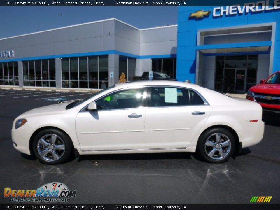 2012 Chevrolet Malibu LT White Diamond Tricoat / Ebony Photo #2