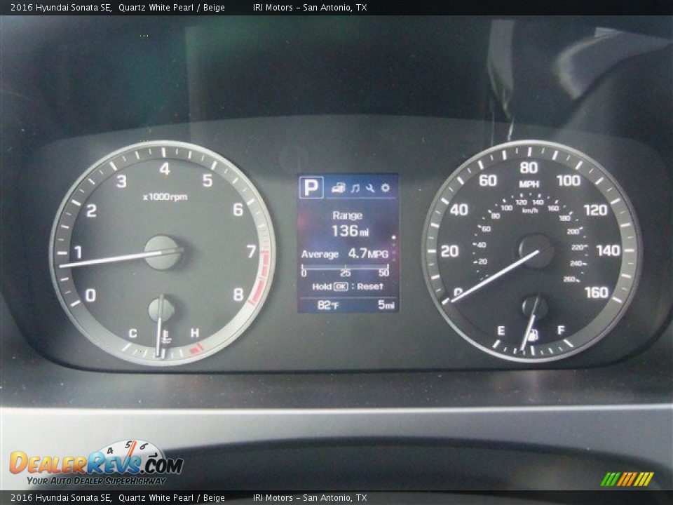 2016 Hyundai Sonata SE Quartz White Pearl / Beige Photo #2