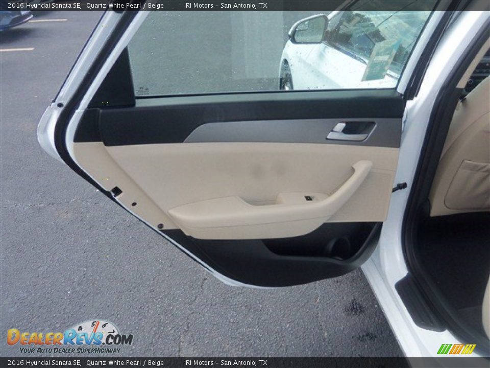2016 Hyundai Sonata SE Quartz White Pearl / Beige Photo #14