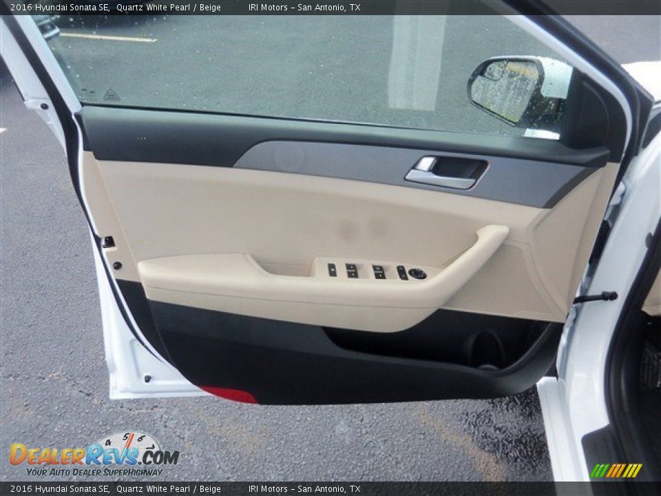 2016 Hyundai Sonata SE Quartz White Pearl / Beige Photo #17
