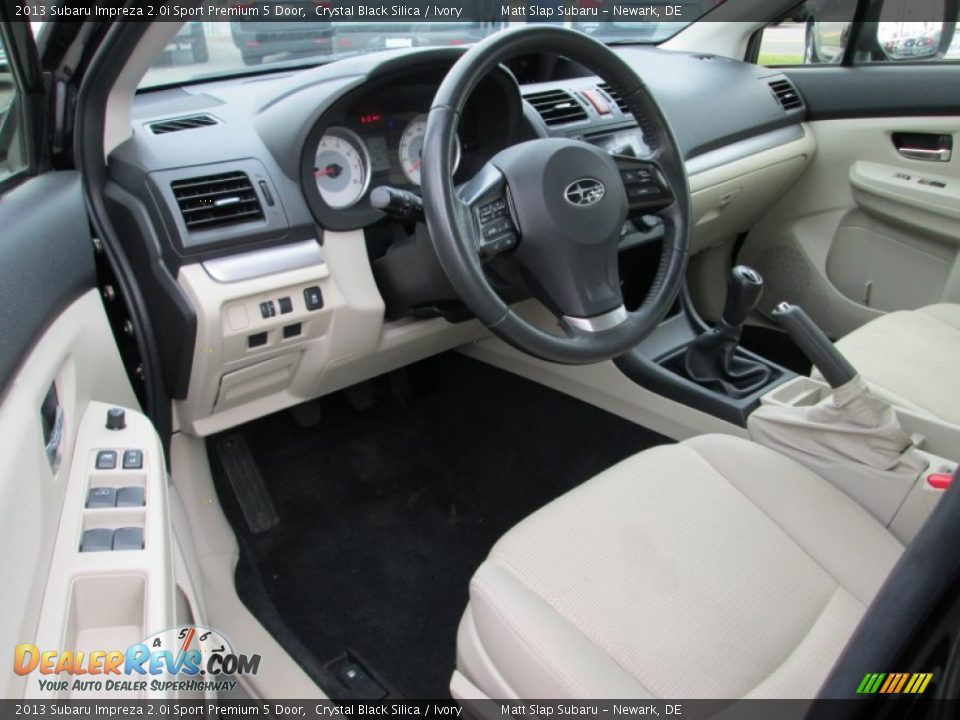 2013 Subaru Impreza 2.0i Sport Premium 5 Door Crystal Black Silica / Ivory Photo #11