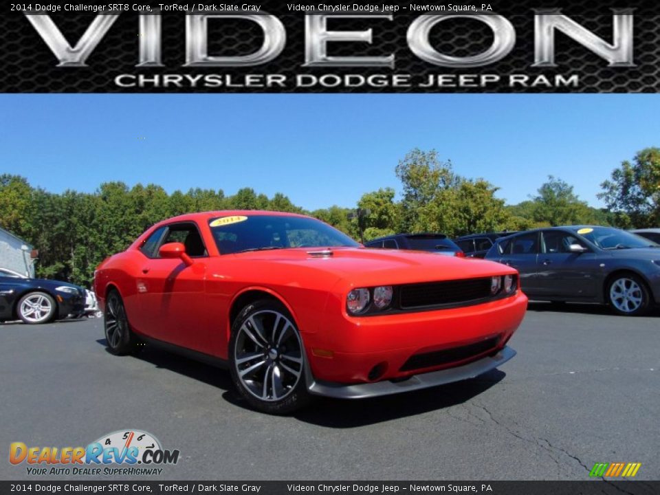 2014 Dodge Challenger SRT8 Core TorRed / Dark Slate Gray Photo #1