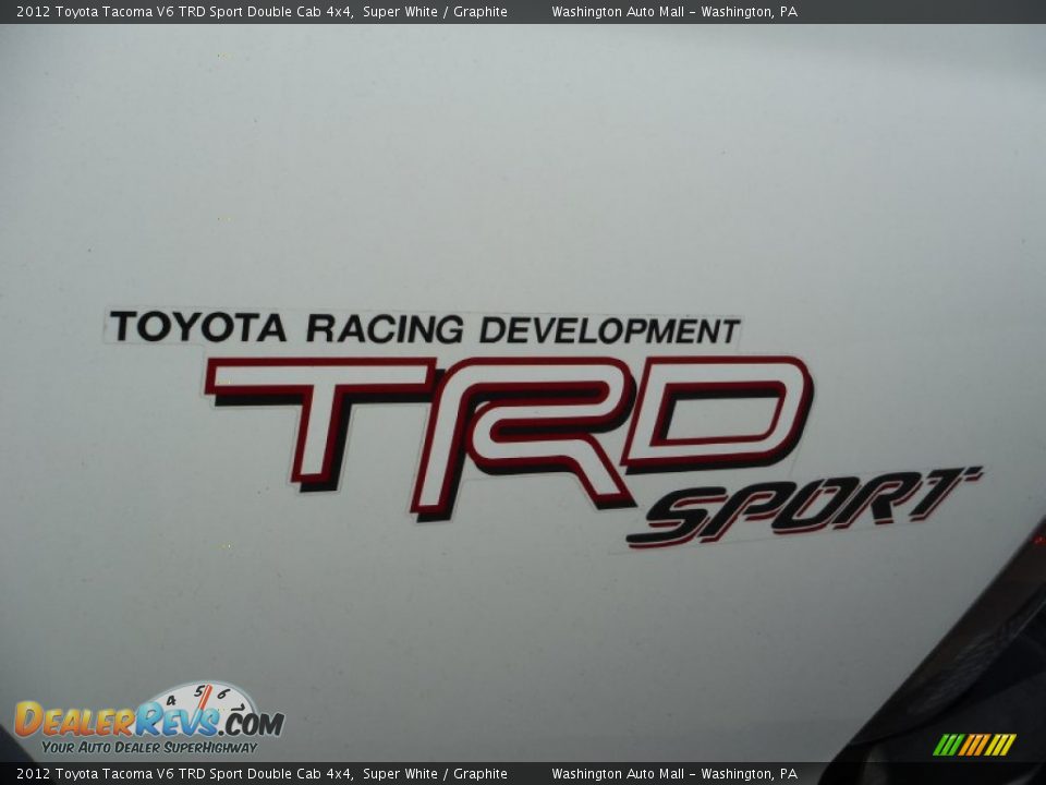2012 Toyota Tacoma V6 TRD Sport Double Cab 4x4 Super White / Graphite Photo #7