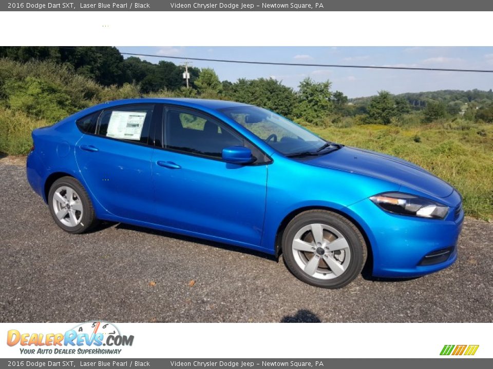 2016 Dodge Dart SXT Laser Blue Pearl / Black Photo #2