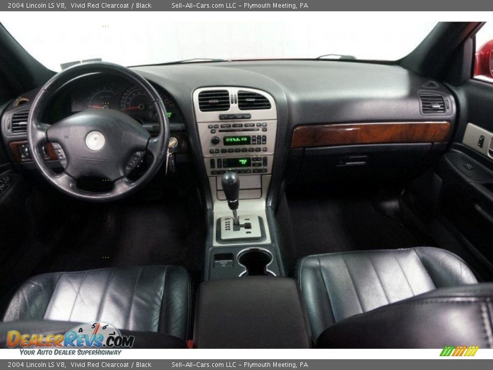 2004 Lincoln LS V8 Vivid Red Clearcoat / Black Photo #23