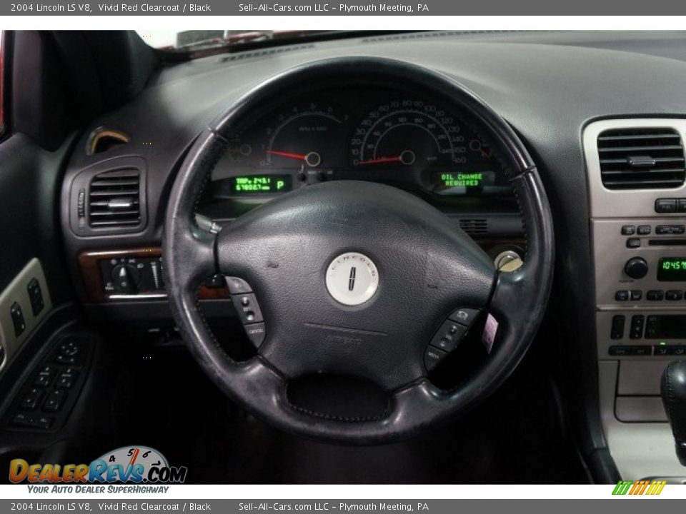 2004 Lincoln LS V8 Vivid Red Clearcoat / Black Photo #24