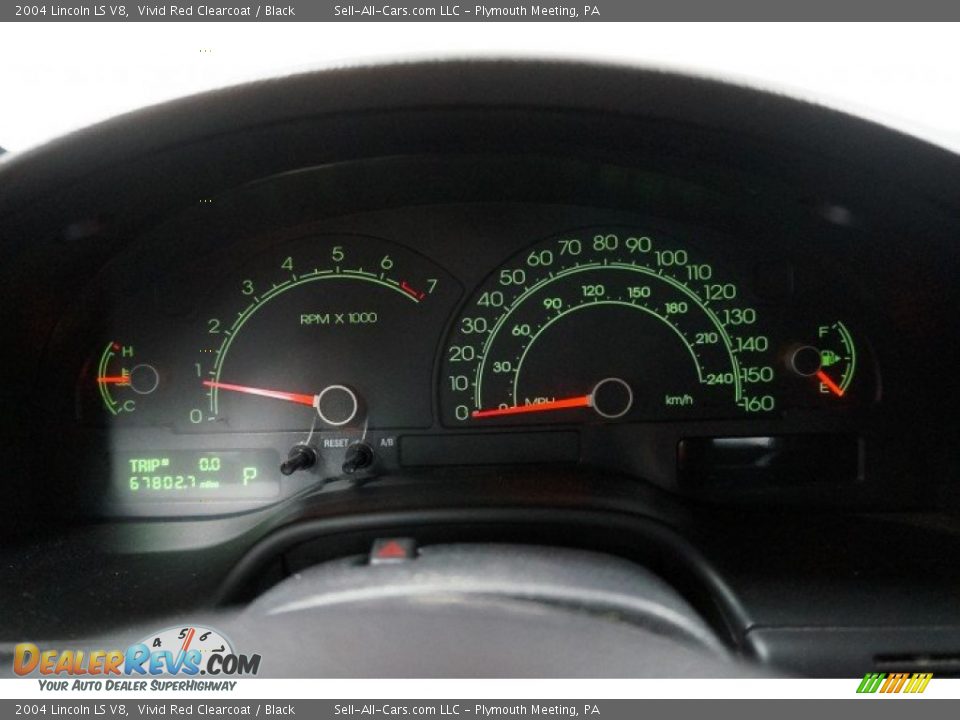 2004 Lincoln LS V8 Vivid Red Clearcoat / Black Photo #27