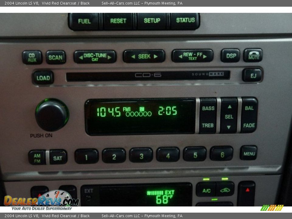 2004 Lincoln LS V8 Vivid Red Clearcoat / Black Photo #30