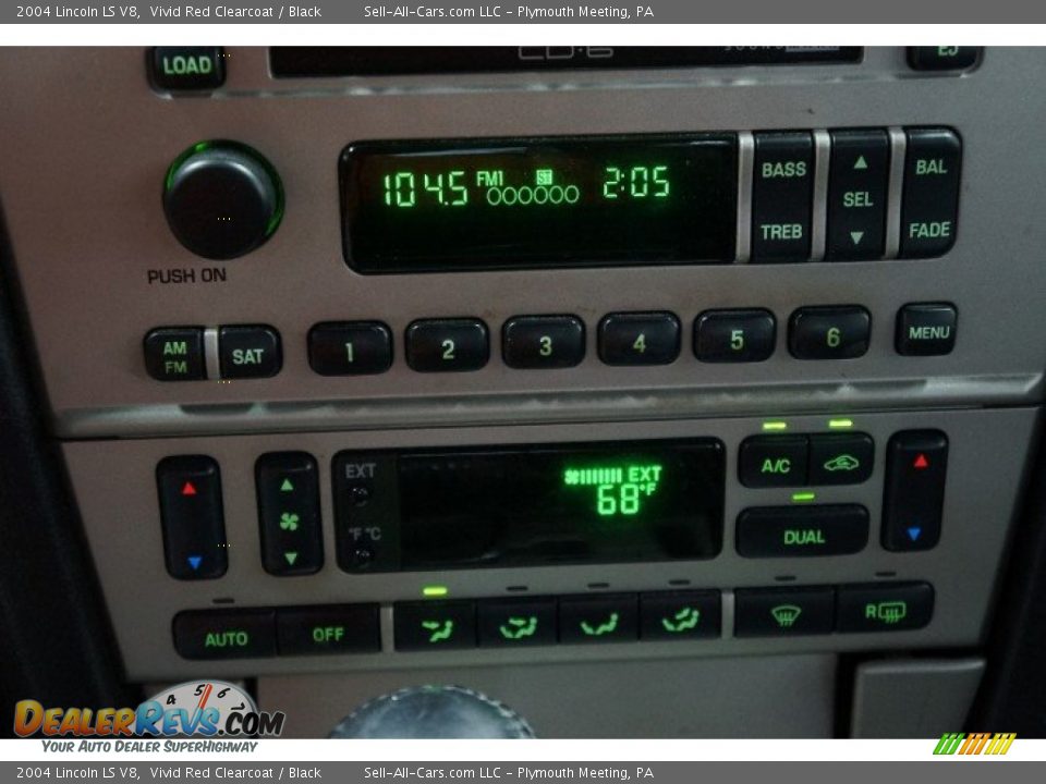 2004 Lincoln LS V8 Vivid Red Clearcoat / Black Photo #31