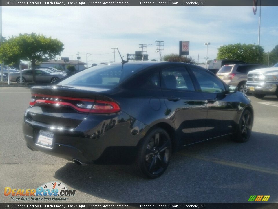 2015 Dodge Dart SXT Pitch Black / Black/Light Tungsten Accent Stitching Photo #3