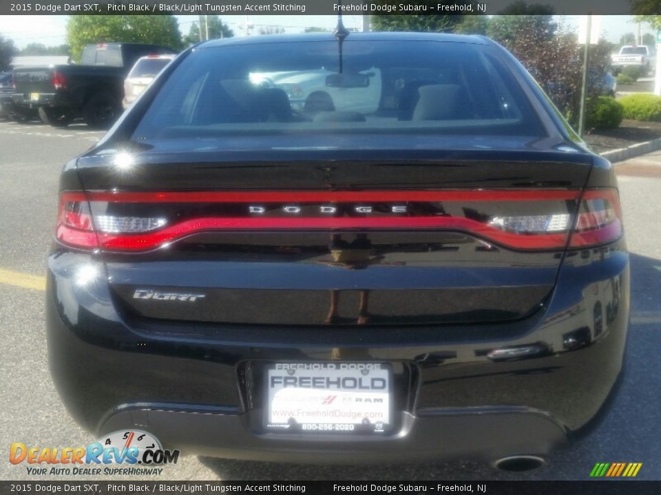 2015 Dodge Dart SXT Pitch Black / Black/Light Tungsten Accent Stitching Photo #4