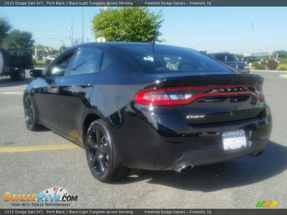 2015 Dodge Dart SXT Pitch Black / Black/Light Tungsten Accent Stitching Photo #5