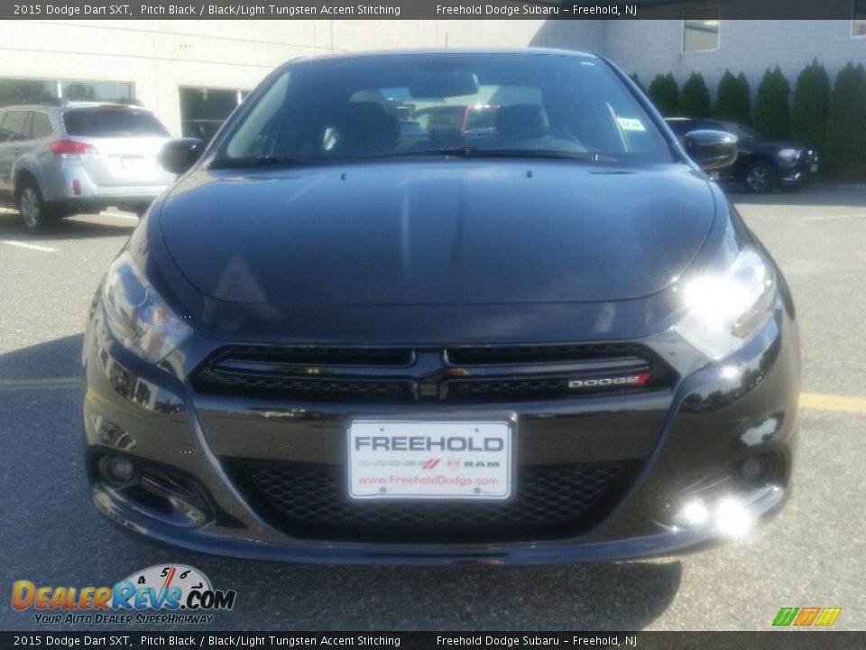 2015 Dodge Dart SXT Pitch Black / Black/Light Tungsten Accent Stitching Photo #8