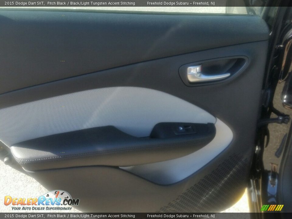 2015 Dodge Dart SXT Pitch Black / Black/Light Tungsten Accent Stitching Photo #10
