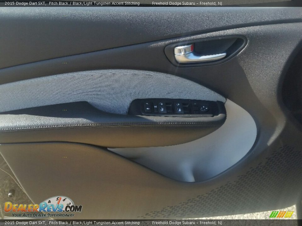 2015 Dodge Dart SXT Pitch Black / Black/Light Tungsten Accent Stitching Photo #12