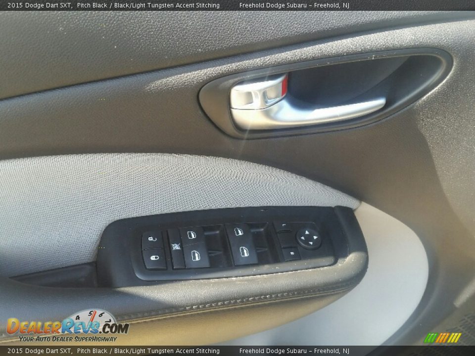 2015 Dodge Dart SXT Pitch Black / Black/Light Tungsten Accent Stitching Photo #13