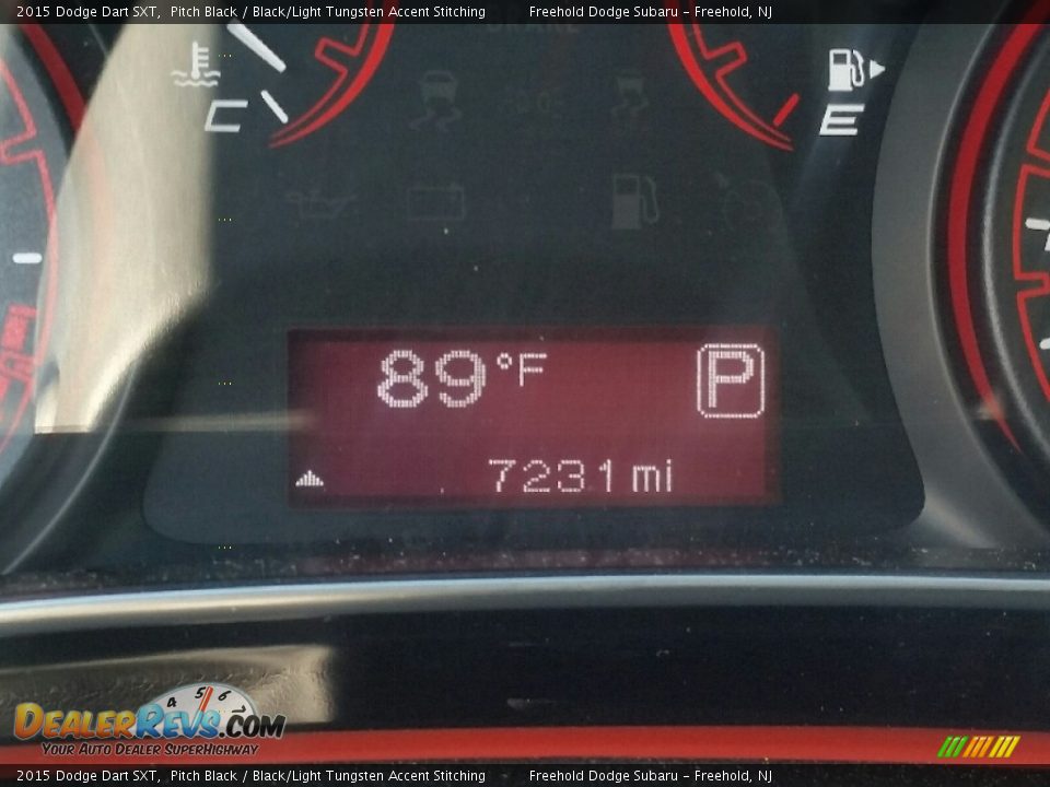 2015 Dodge Dart SXT Pitch Black / Black/Light Tungsten Accent Stitching Photo #20