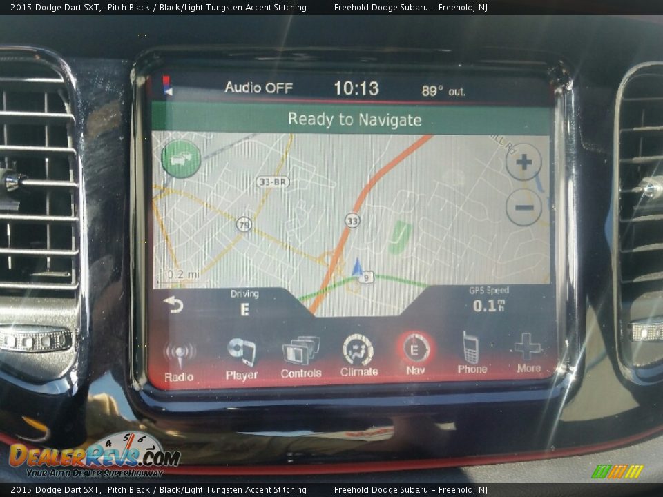 2015 Dodge Dart SXT Pitch Black / Black/Light Tungsten Accent Stitching Photo #24