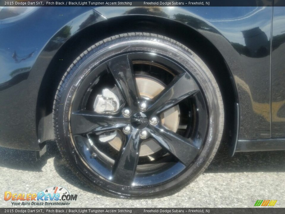 2015 Dodge Dart SXT Pitch Black / Black/Light Tungsten Accent Stitching Photo #31