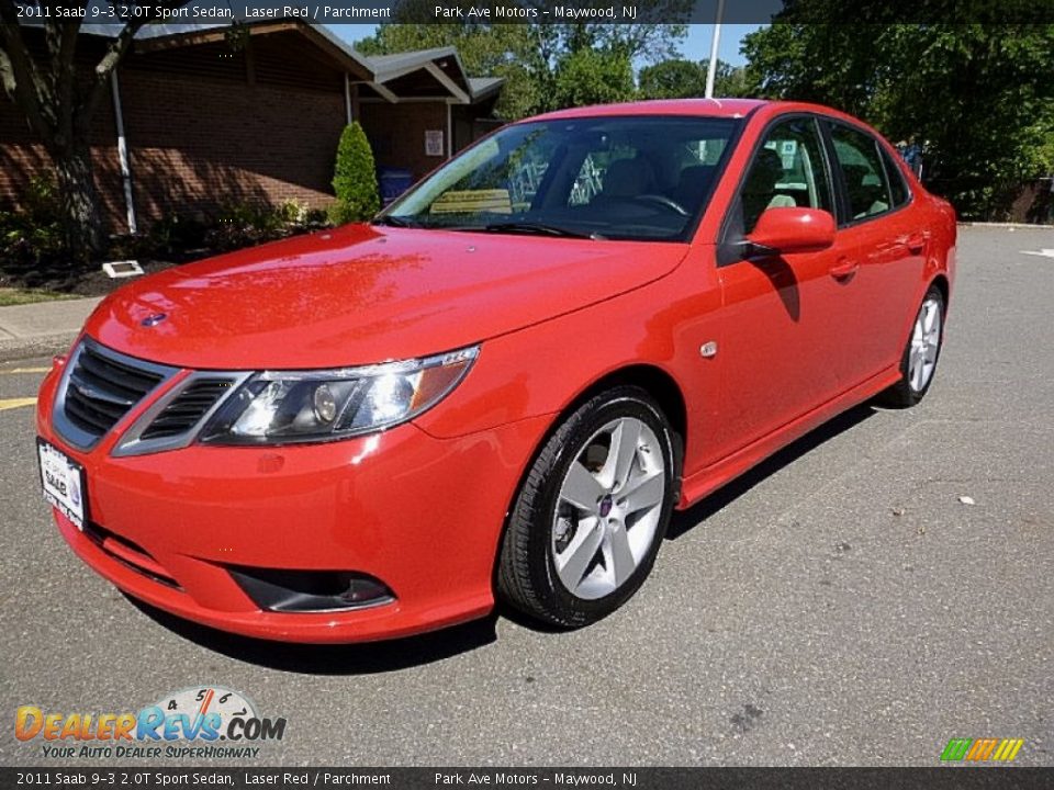 2011 Saab 9-3 2.0T Sport Sedan Laser Red / Parchment Photo #1