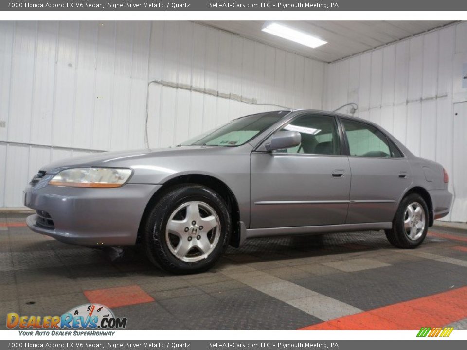 2000 Honda Accord EX V6 Sedan Signet Silver Metallic / Quartz Photo #2